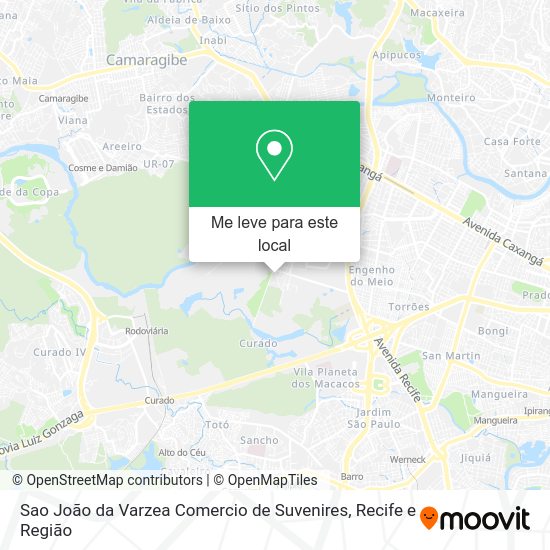 Sao João da Varzea Comercio de Suvenires mapa