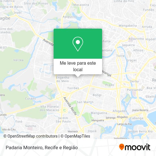 Padaria Monteiro mapa