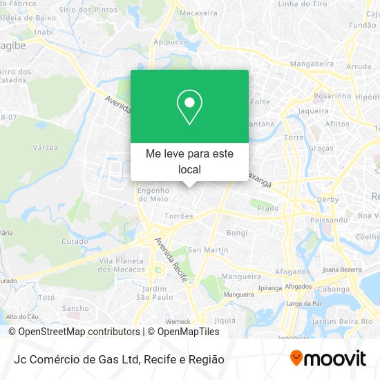 Jc Comércio de Gas Ltd mapa