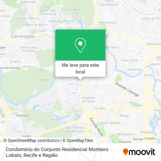 Condomínio do Conjunto Residencial Monteiro Lobato mapa