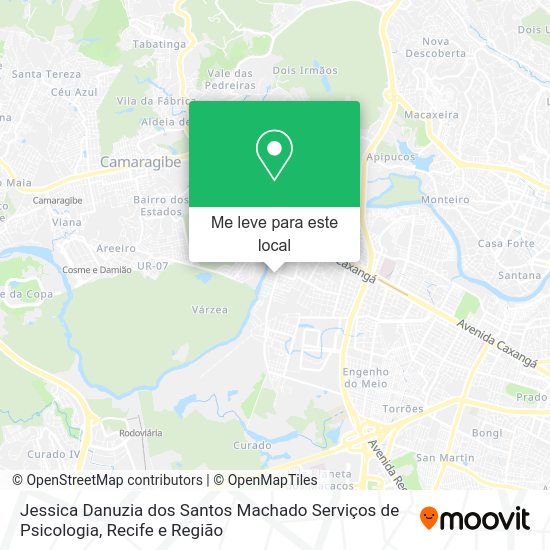 Jessica Danuzia dos Santos Machado Serviços de Psicologia mapa