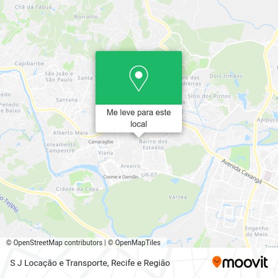 S J Locação e Transporte mapa