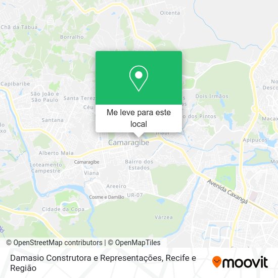 Damasio Construtora e Representações mapa