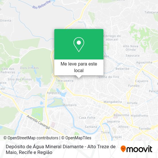 Depósito de Água Mineral Diamante - Alto Treze de Maio mapa