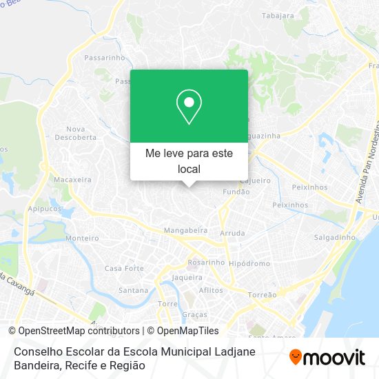 Conselho Escolar da Escola Municipal Ladjane Bandeira mapa