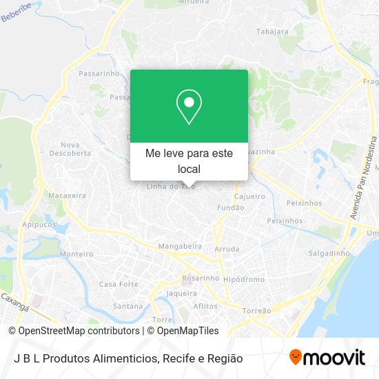 J B L Produtos Alimenticios mapa