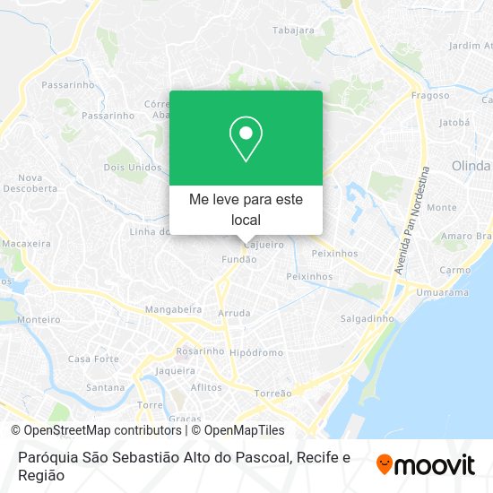 Paróquia São Sebastião Alto do Pascoal mapa