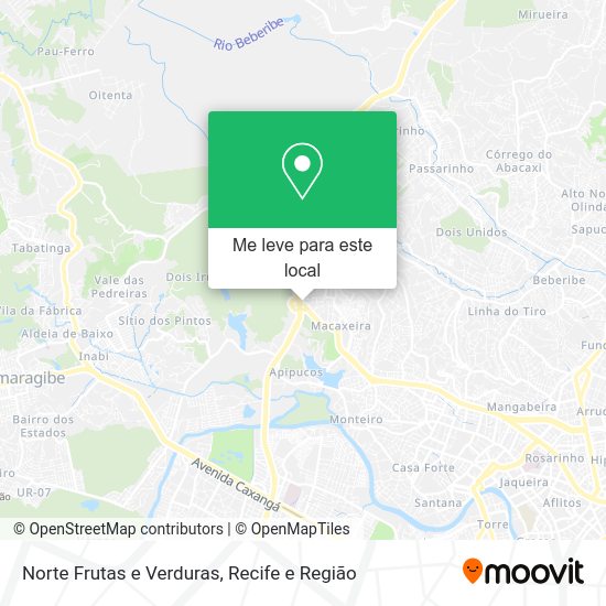 Norte Frutas e Verduras mapa