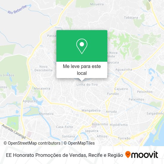 EE Honorato Promoções de Vendas mapa
