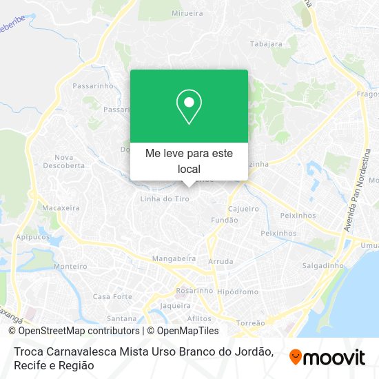 Troca Carnavalesca Mista Urso Branco do Jordão mapa