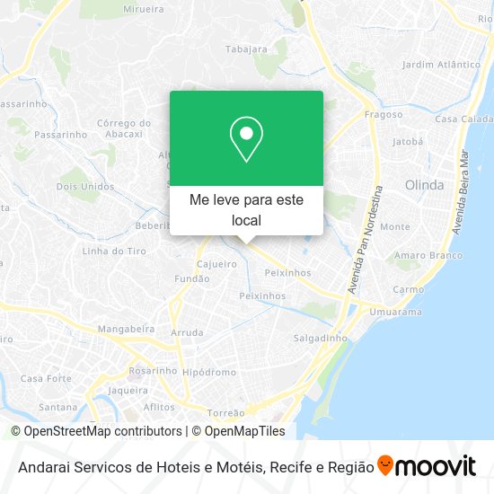 Andarai Servicos de Hoteis e Motéis mapa