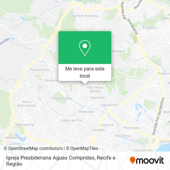 Igreja Presbiteriana Aguas Compridas mapa