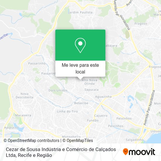 Cezar de Sousa Indústria e Comércio de Calçados Ltda mapa