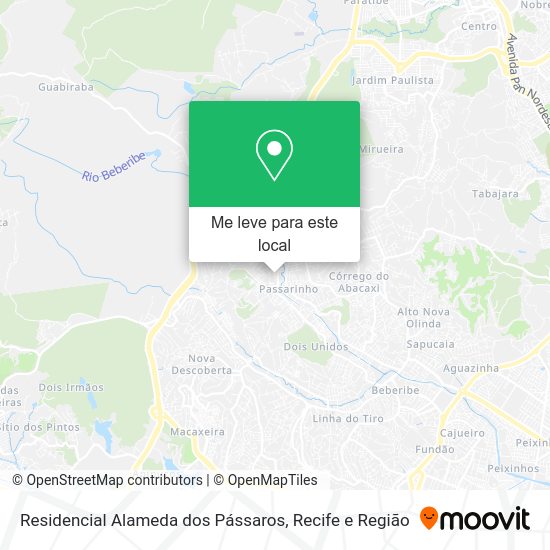 Residencial Alameda dos Pássaros mapa