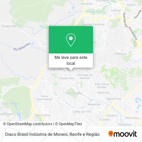 Diaco Brasil Indústria de Moveis mapa