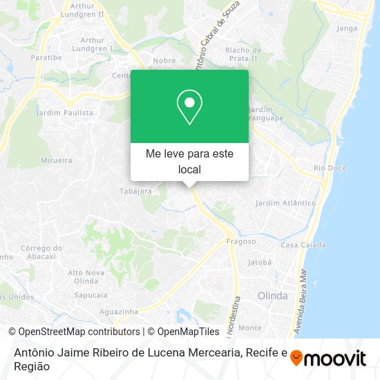 Antônio Jaime Ribeiro de Lucena Mercearia mapa