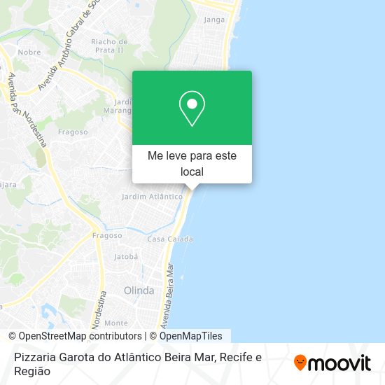 Pizzaria Garota do Atlântico Beira Mar mapa