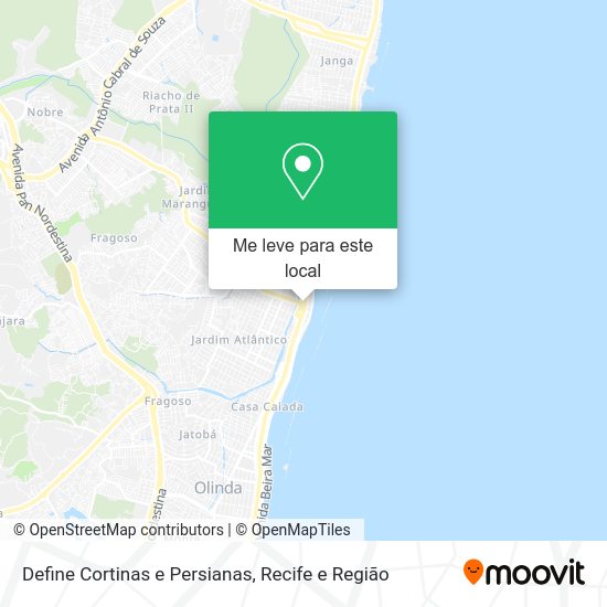 Define Cortinas e Persianas mapa