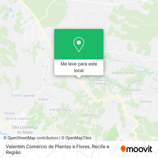 Valentim Comércio de Plantas e Flores mapa
