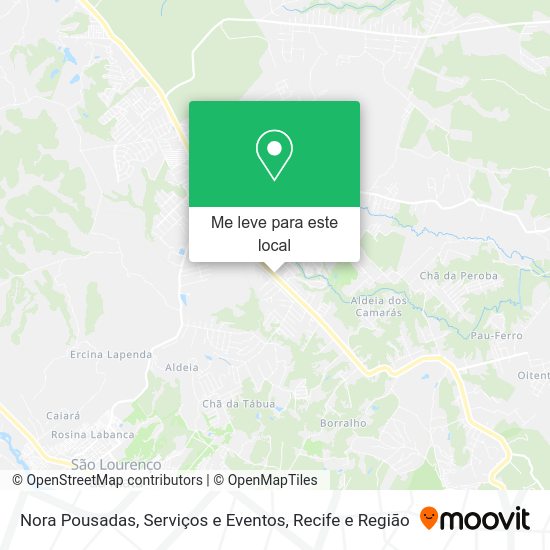Nora Pousadas, Serviços e Eventos mapa
