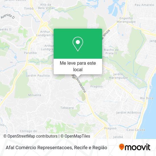 Afal Comércio Representacoes mapa