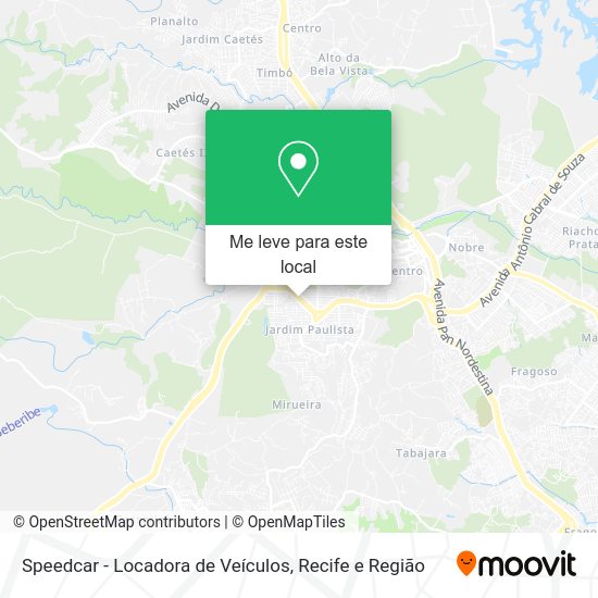 Speedcar - Locadora de Veículos mapa