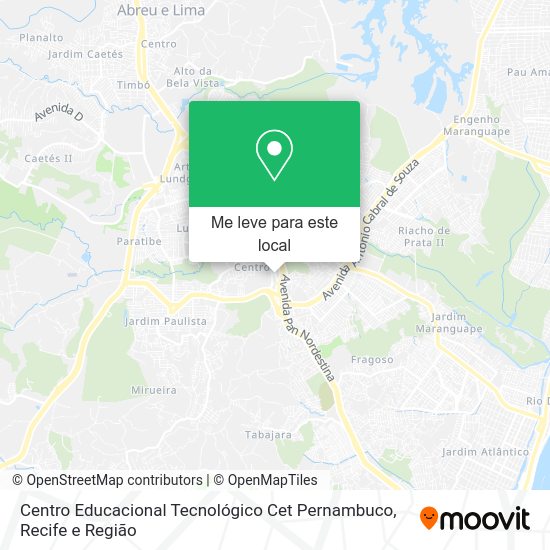 Centro Educacional Tecnológico Cet Pernambuco mapa