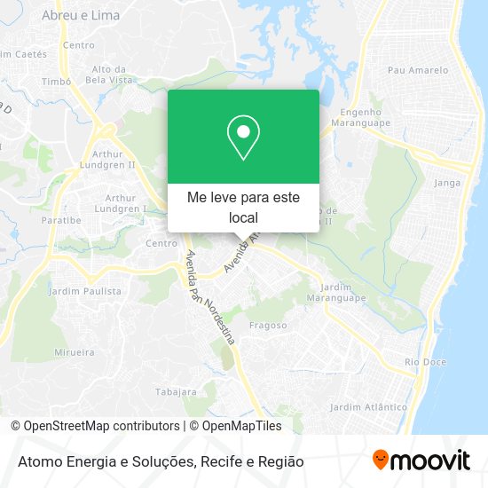 Atomo Energia e Soluções mapa