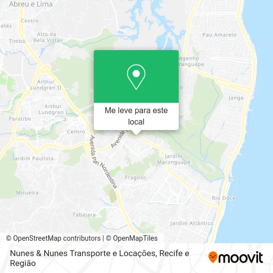 Nunes & Nunes Transporte e Locações mapa