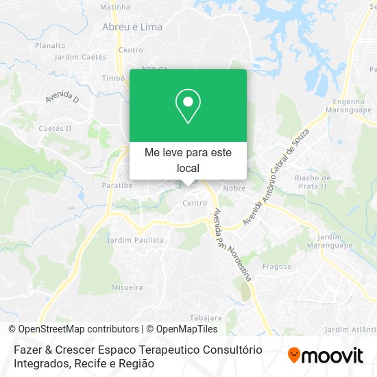 Fazer & Crescer Espaco Terapeutico Consultório Integrados mapa