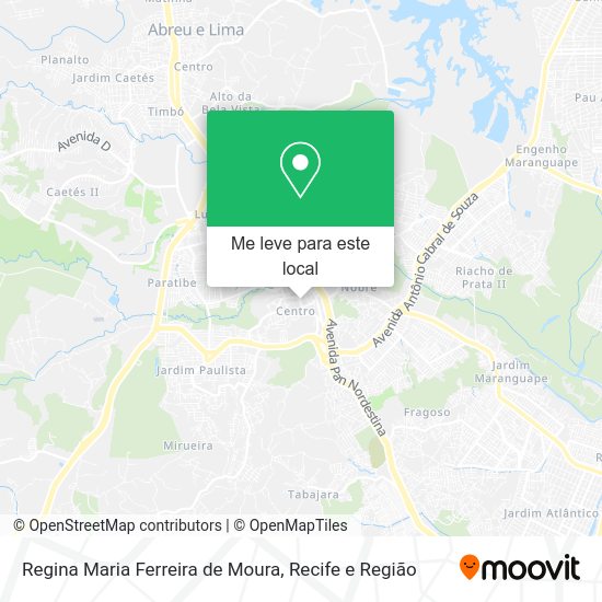 Regina Maria Ferreira de Moura mapa
