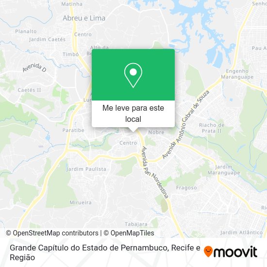 Grande Capítulo do Estado de Pernambuco mapa