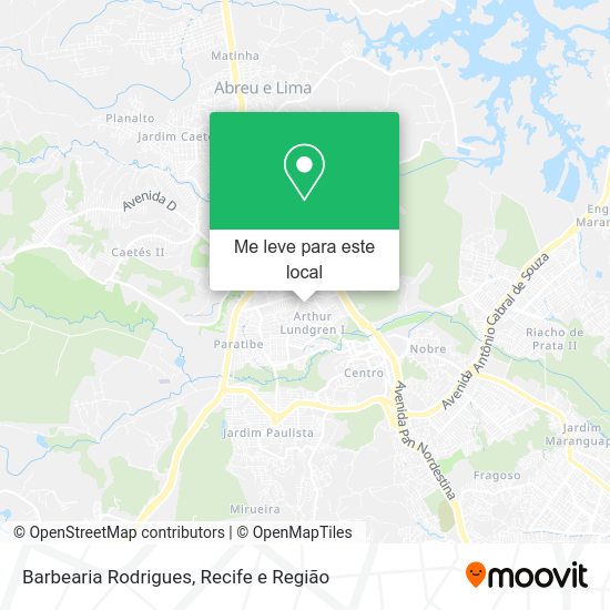 Barbearia Rodrigues mapa