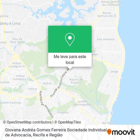 Giovana Andréa Gomes Ferreira Sociedade Individual de Advocacia mapa