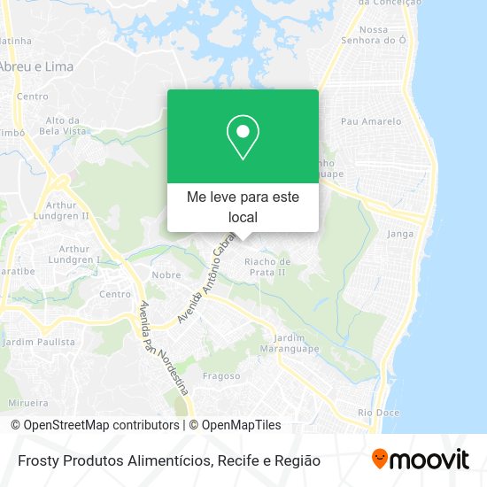 Frosty Produtos Alimentícios mapa