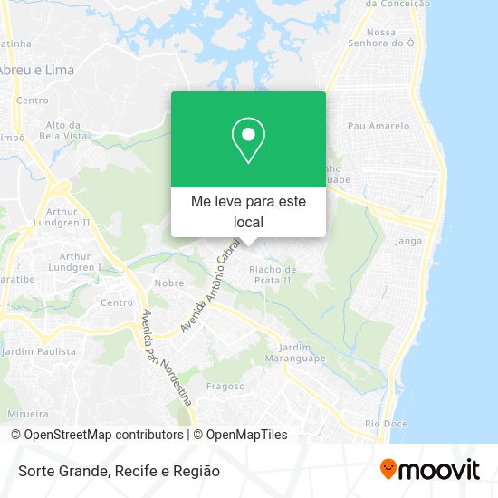 Sorte Grande mapa