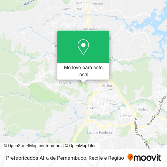 Prefabricados Alfa de Pernambuco mapa