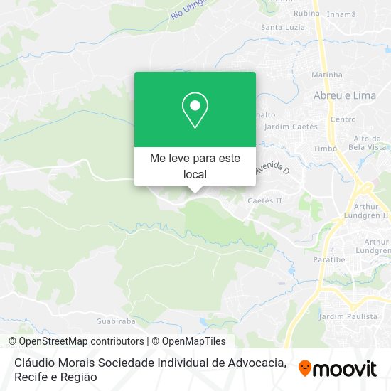 Cláudio Morais Sociedade Individual de Advocacia mapa