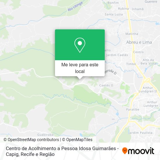 Centro de Acolhimento a Pessoa Idosa Guimarães - Capig mapa
