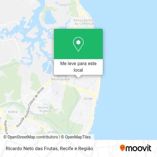 Ricardo Neto das Frutas mapa