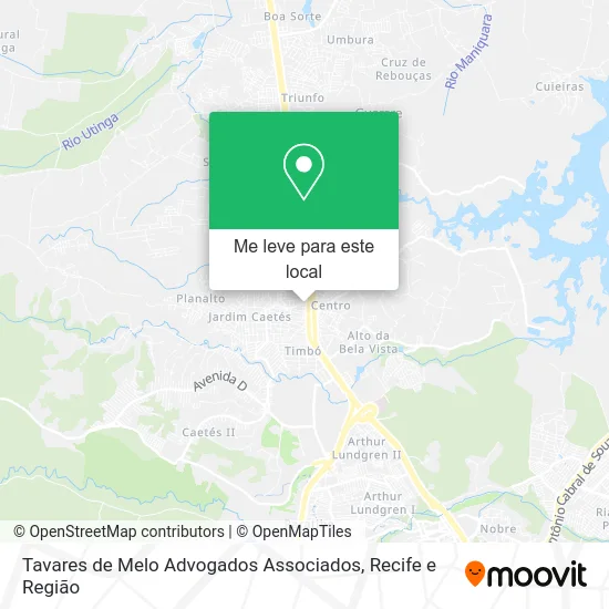 Tavares de Melo Advogados Associados mapa