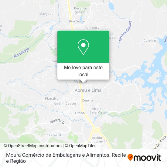Moura Comércio de Embalagens e Alimentos mapa