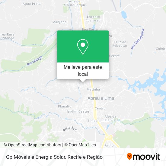 Gp Móveis e Energia Solar mapa