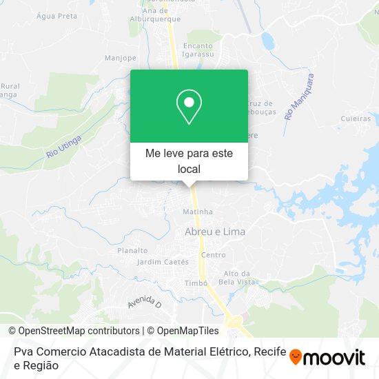 Pva Comercio Atacadista de Material Elétrico mapa