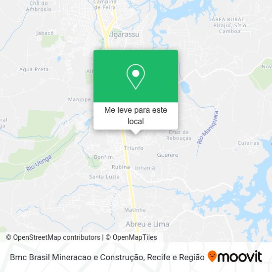 Bmc Brasil Mineracao e Construção mapa