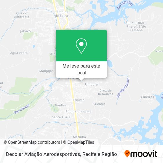 Decolar Aviação Aerodesportivas mapa
