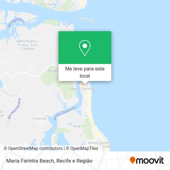 Maria Farinha Beach mapa
