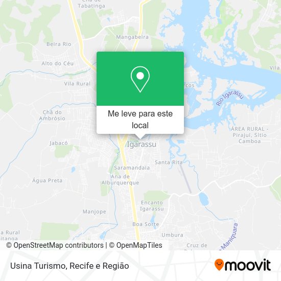 Usina Turismo mapa