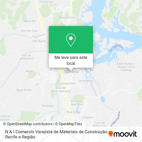 N & I Comercio Varejista de Materiais de Construção mapa