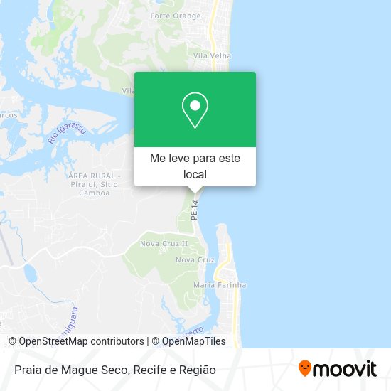 Praia de Mague Seco mapa